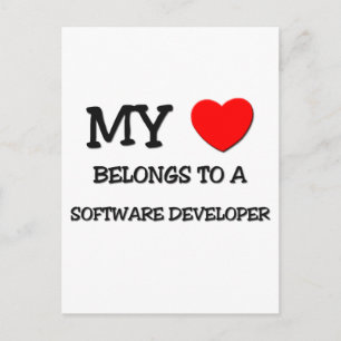 My Heart Belongs To A SOFTWARE DEVELOPER Postcard