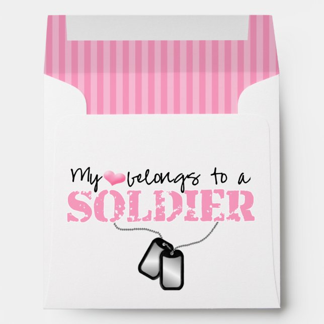 My Heart Belongs To A Soldier Envelope (Back (Bottom))
