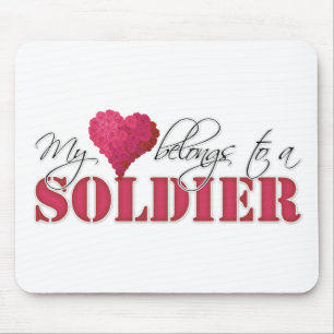My Heart Belongs to A Soldier Mouse Mat