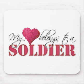 My Heart Belongs to A Soldier Mouse Mat