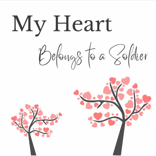 My Heart Belongs to a Soldier Sticker  (Front)