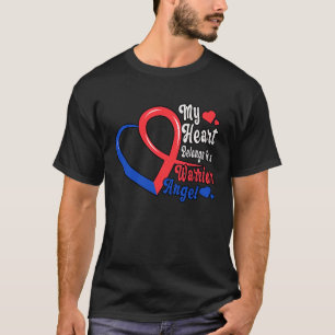 My Heart Belongs To A Warrior Angel Heart Warrior T-Shirt