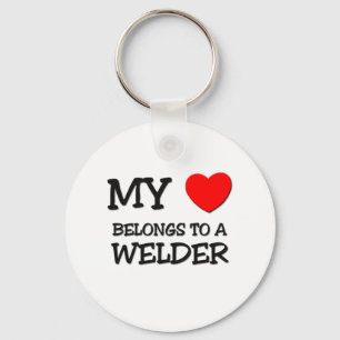 My Heart Belongs To A WELDER Key Ring