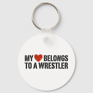 My Heart Belongs To A Wrestler Key Ring