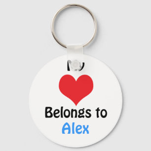 My heart Belongs to Alex Key Ring
