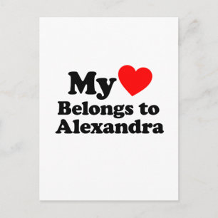 My Heart Belongs to Alexandra Postcard