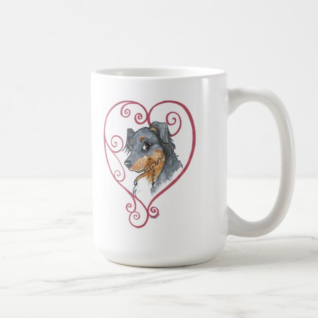 My heart belongs to an English Shepherd Coffee Mug (Right)