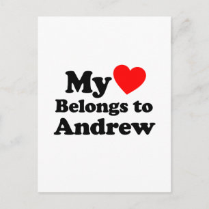 My Heart Belongs to Andrew Postcard