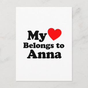 My Heart Belongs to Anna Postcard