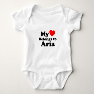 My Heart Belongs to Aria Baby Bodysuit