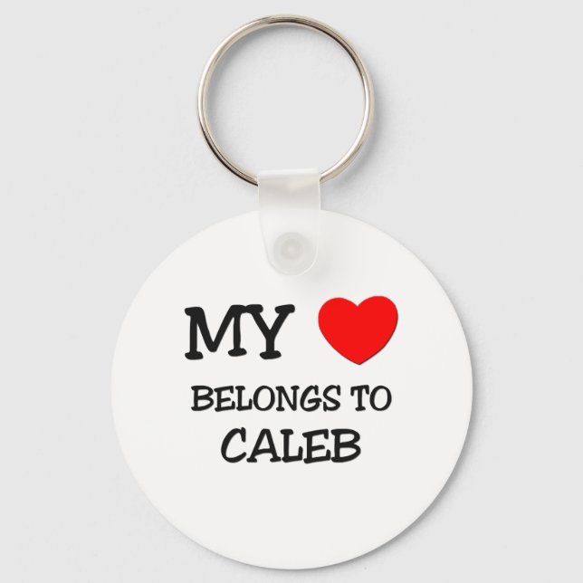 My Heart Belongs to Caleb Key Ring (Front)