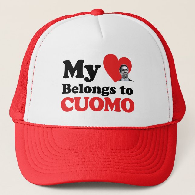 My Heart Belongs to Cuomo Trucker Hat (Front)