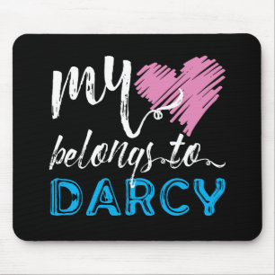 My [Heart] Belongs to Darcy - Jane Austen Mouse Mat