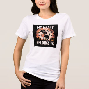 My Heart Belongs To Dog Lover Tri-Blend Shirt