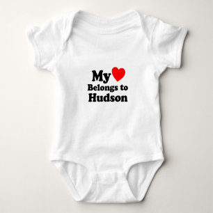 My Heart Belongs to Hudson Baby Bodysuit
