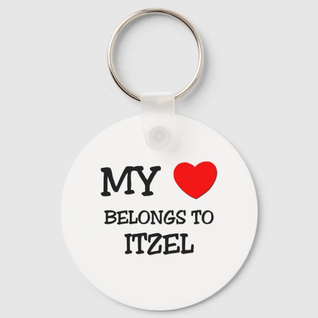 My Heart Belongs To ITZEL Key Ring (Front)