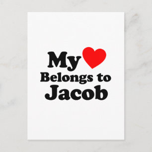 My Heart Belongs to Jacob Postcard