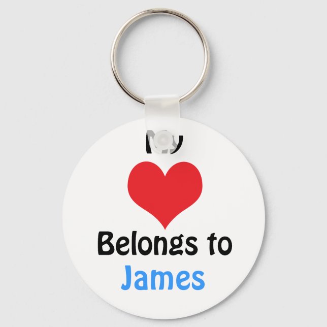 My heart Belongs to James Key Ring (Front)