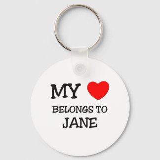 My Heart Belongs To JANE Key Ring