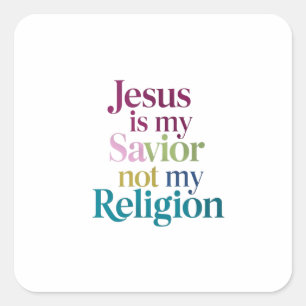 My Heart Belongs to Jesus Only Square Sticker