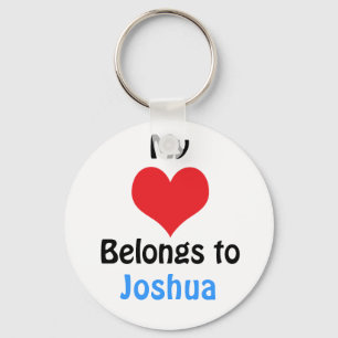 My heart Belongs to Joshua Key Ring
