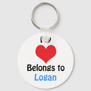 My heart Belongs to Logan Key Ring