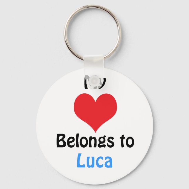 My heart Belongs to Luca Key Ring (Front)