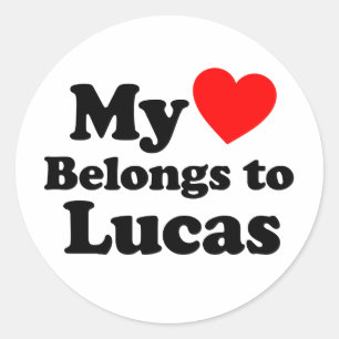 My Heart Belongs to Lucas Classic Round Sticker