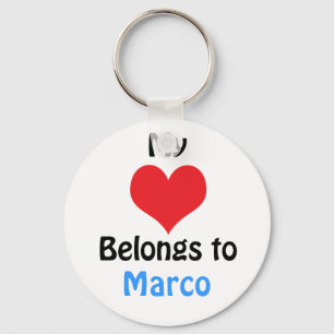My heart Belongs to Marco Key Ring