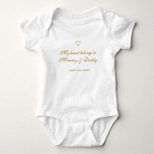 My heart belongs to Mummy & Daddy, ...and vice ver Baby Bodysuit