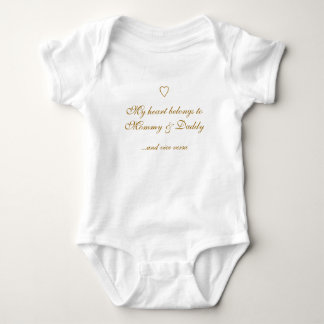 My heart belongs to Mummy & Daddy, ...and vice ver Baby Bodysuit