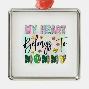 My Heart Belongs To Mummy Metal Tree Decoration