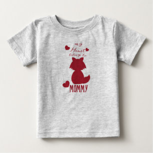 My Heart Belongs to Mummy Valentines Day Baby T-Shirt