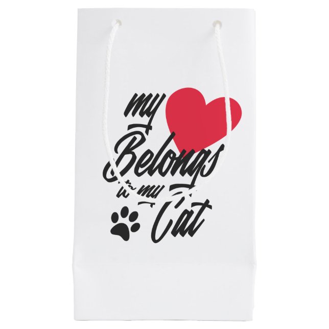 My Heart Belongs to My Cat Valentine | Gift Bag (Front)