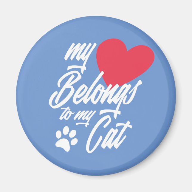 My Heart Belongs to My Cat Valentine | Magnet (Front)