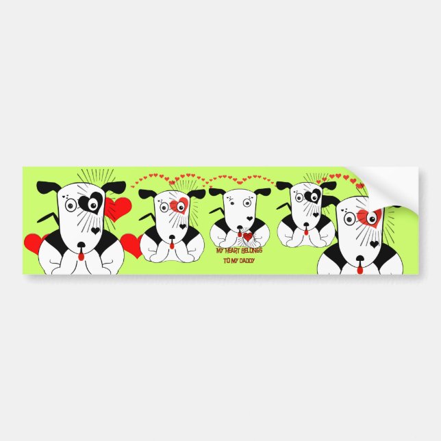 My Heart Belongs to My Daddy Bumper Sticker (Front)