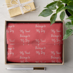 'My Heart Belongs To My Dog' Funny Gift Birthday Tissue Paper