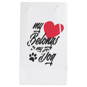 My Heart Belongs to My Dog Valentine   Gift Bag