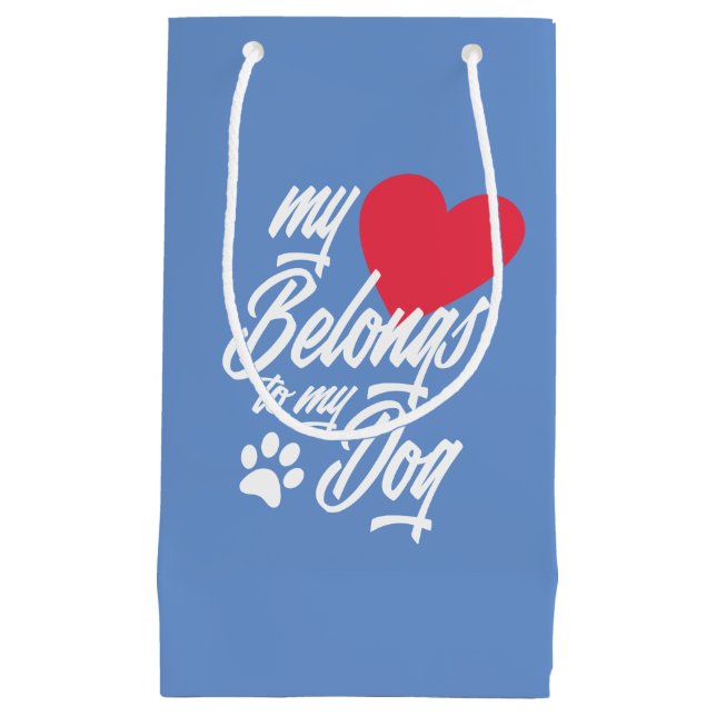 My Heart Belongs to My Dog Valentine | Gift Bag (Front)