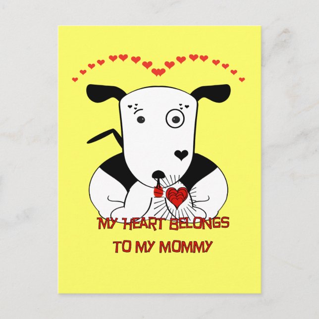 My Heart Belongs to My Mummy Postcard (Front)