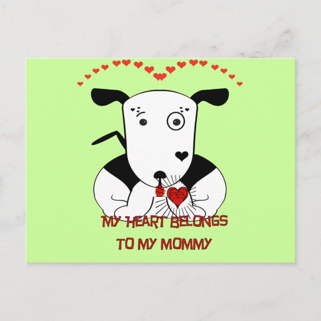 My Heart Belongs to My Mummy Postcard (Front)