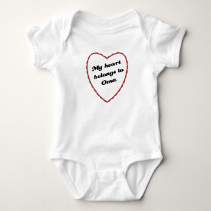 My Heart Belongs to Oma Baby Bodysuit
