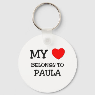 My Heart Belongs To PAULA Key Ring