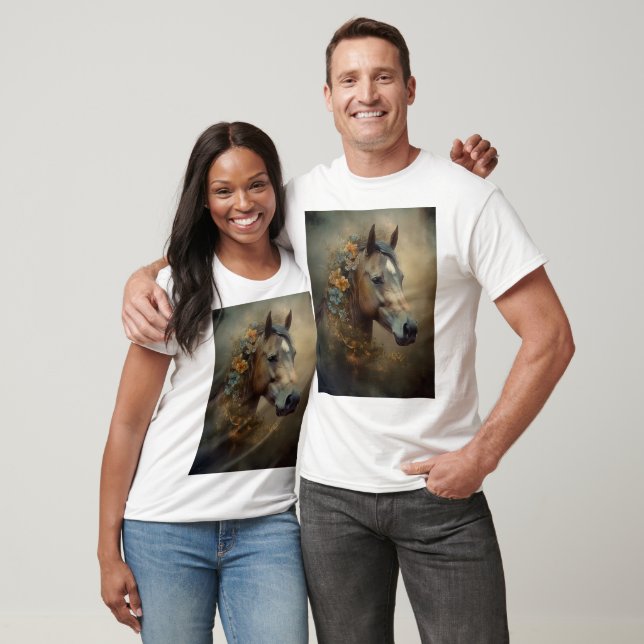 My Heart Belongs To Personalised Natural Horse T-Shirt (Unisex)