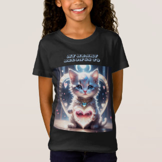 My Heart Belongs To Pet Photo Cat Lover T-Shirt