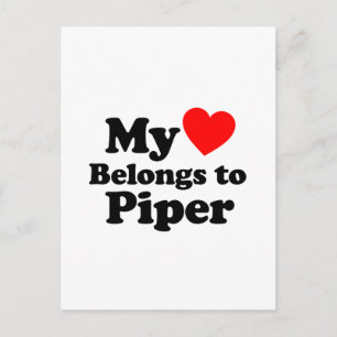 My Heart Belongs to Piper Postcard