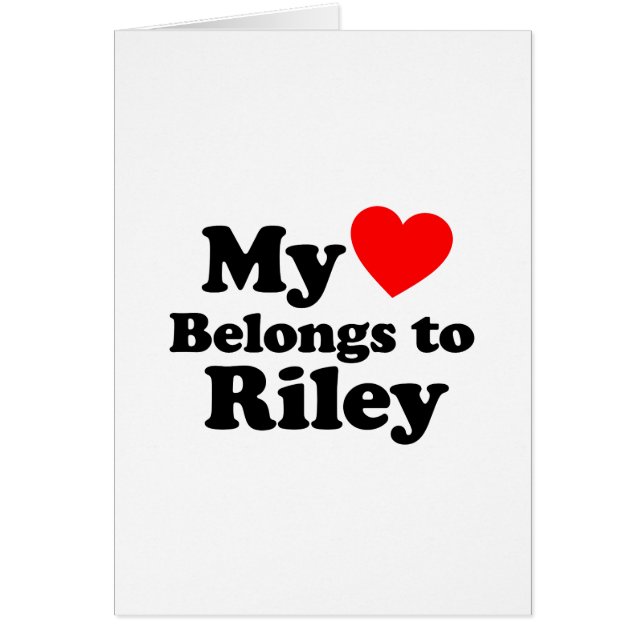 My Heart Belongs to Riley (Front)