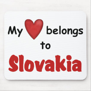 My Heart Belongs to Slovakia Mouse Mat