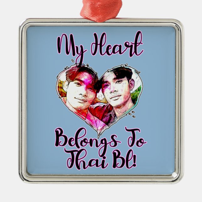 My Heart Belongs To Thai BL Metal Tree Decoration (Front)