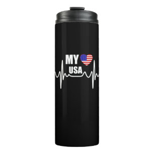 My Heart Belongs To The USA July 4th Thermal Tumbler